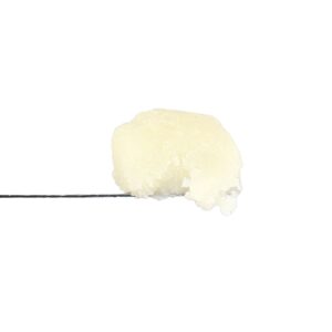 Grape Gas THCa Rosin in a glass jar with glossy, cold-cured texture