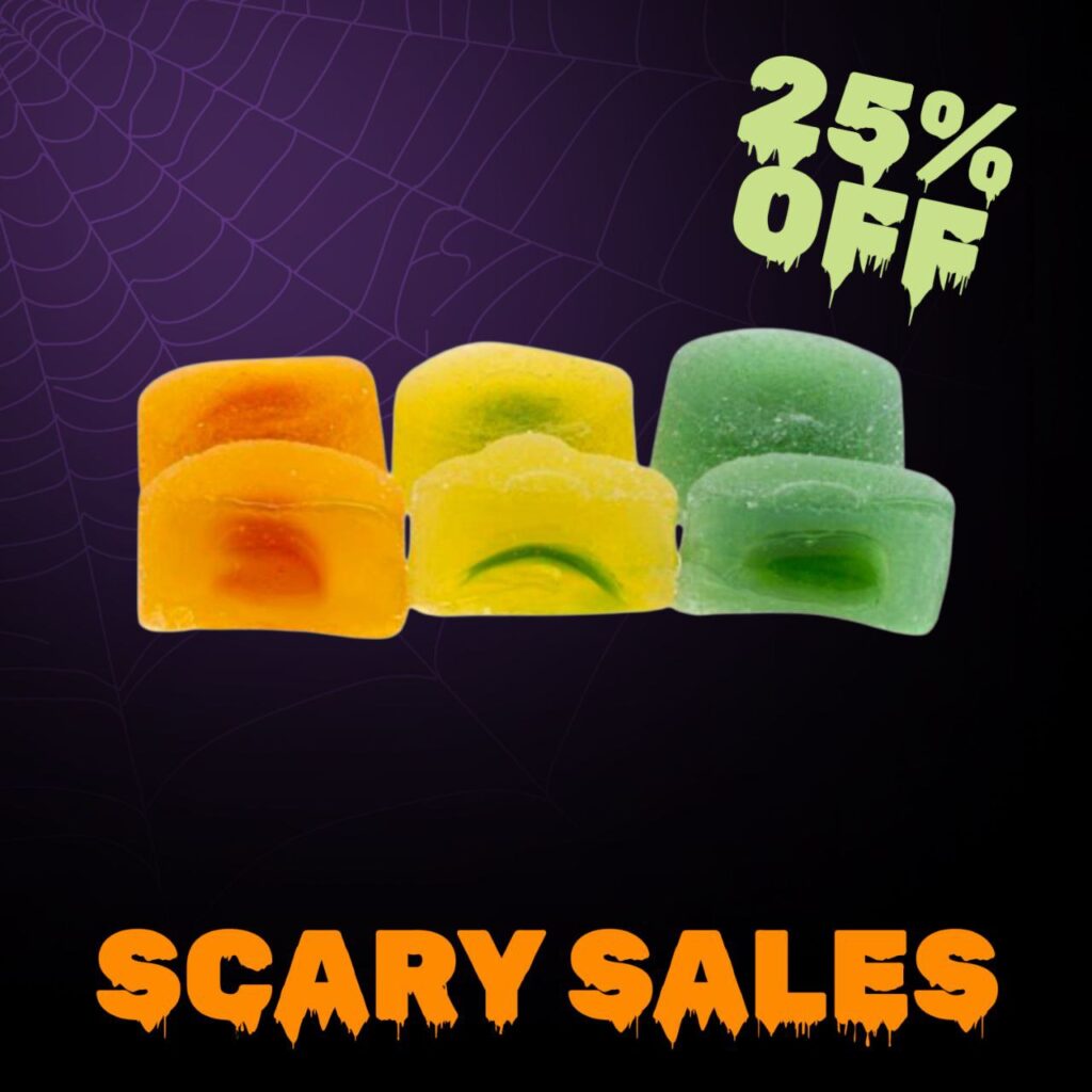 Sour Centers Cozy Cubes by Masterball Melts, solventless live rosin gummies with tangy sour filling, 300mg pack with 10 cubes at 30mg each
