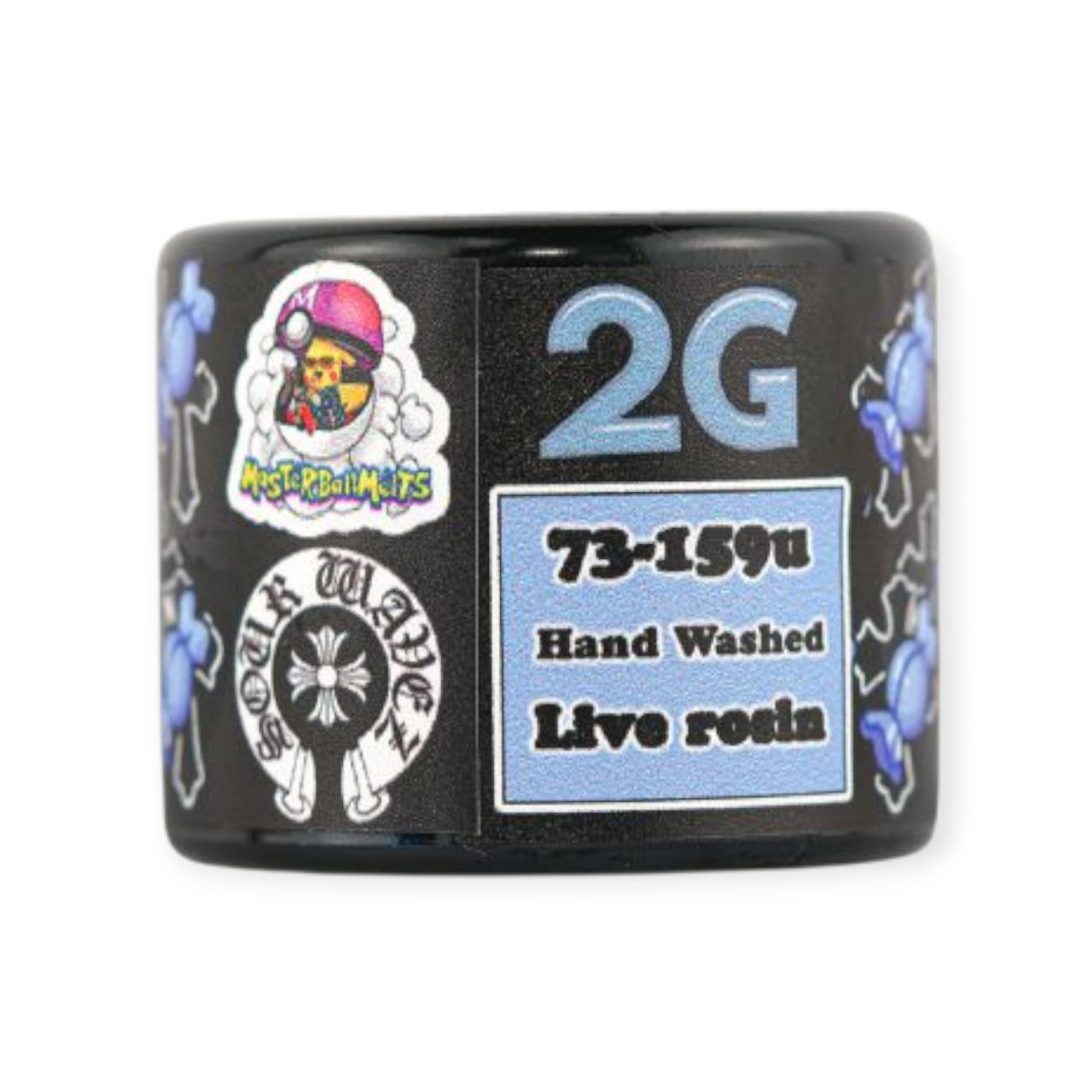 Rare Candy rosin jar by Masterball Melts × Sour Wavez with caramel candy, tangy apple, and sour fruit terp visuals